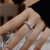 خاتم الأنيق باللون / الفضي .(R444)