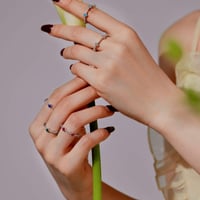 خاتم أنيق باللون / الفضي(R441)