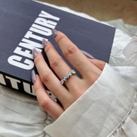 خاتم الأنيق باللون / الفضي .(R444)