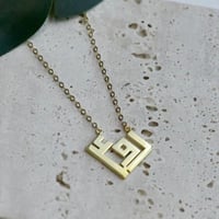 سلسلة فضة عيار 925 مطلية ذهب تصميم خاص بالخط الكوف...