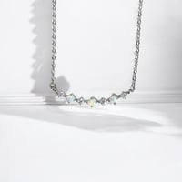 سلسلة أنيقة باللون الفضي (N477) .