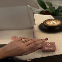 خاتم فراشة أنيق اللون ذهبي (R309) .