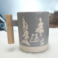 كوب شتوي رمادي أنيق .(CUP135)