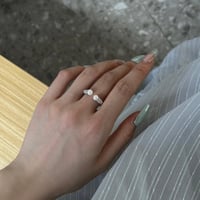 خاتم الأنيق باللون / الفضي .(R446)