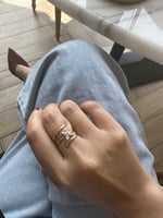 خاتم فراشة أنيق اللون ذهبي (R309) .