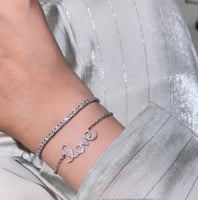 طقم love باللون الفضي (SET781) .