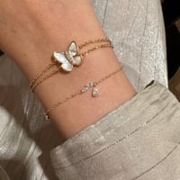 طقم فراشة أنيق مكون من قطعتين باللون الذهبي (SET88...