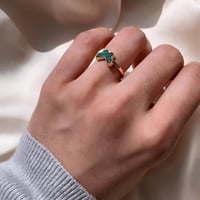 خاتم فراشة أنيق اللون ذهبي (R210) .