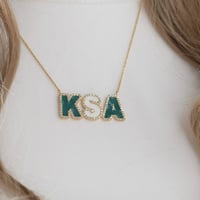 سلسلة KSA الأنيقة باللون الذهبي-الأخضر-الأبيض (N37...