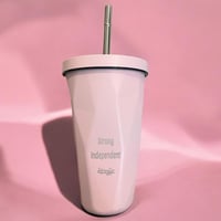 MUG بعبارات - وردي (كوب حراري).(CUP124)