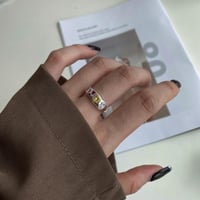 خاتم الأنيق باللون / الفضي .R448)