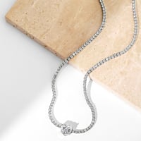 سلسلة القلب تنس الأنيقة باللون / الفضي .(N1001)