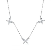 سلسلة الفراشات الأنيقة باللون الفضي (N824) .