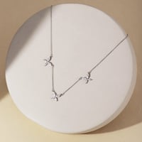 سلسلة الفراشات الأنيقة باللون الفضي (N824) .