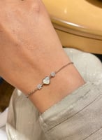 أسورة قلب أنيقة باللون الفضي (B687).