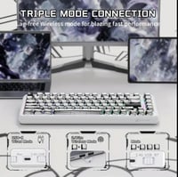 كيبورد مغناطيسي لا سلكي attack shark x82pro he