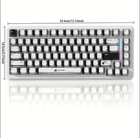 كيبورد مغناطيسي لا سلكي attack shark x82pro he