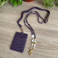 تعليقه بطاقه + حامل بطاقه جلد