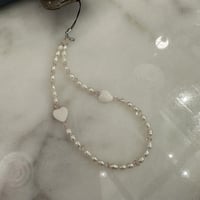 تعليقه جوال نص لولو زراعي وتدخيلات خرز وردي