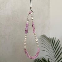 تعليقة جوال حجر بنفسجي فاتح ولولو