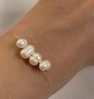 اسواره او خلخال خيط شفاف مع لولو زراعي