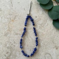 تعليقه جوال حجر بنفسي ازرق