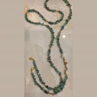 تعليقه جوال طويلة حجر اخضر