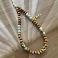 تعليقه جوال خشب وخرز طبيعي