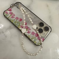 تعليقه جوال نص لولو زراعي وتدخيلات خرز وردي