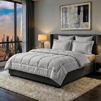 مفرش فندقي رصاصي