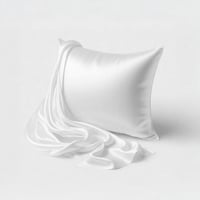 كيس مخدة حرير طبيعي لون ابيض لؤلؤي