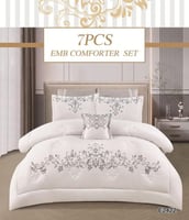 طقم مفرش صيفي مزدوج 7 قطع