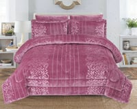 طقم مفرش شتوي مزدوج 6 قطع وجهين