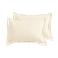 طقم مفرش فندقي مقلم قطن 6 قطع (بدون حشوة)