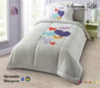 طقم مفرش مفرد ونصف 4 قطع وجهين