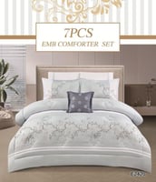 طقم مفرش صيفي مزدوج 7 قطع