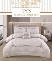 طقم مفرش صيفي مزدوج 7 قطع