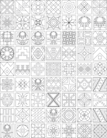 63 مربع زخارف شعبية للتلوين للانشطة المدرسية