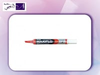 قلم ماركر ماكسي فلو للسبورة البيضاء أحمر - مشطوف ب...