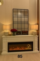 مدفأة ديكور كلاسيكية بلون عاجي مع جهاز تدفئة داخلي...