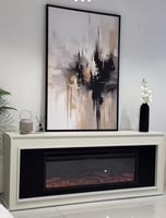 ديكور خشبية مع جهاز تدفئة مقاس 125 سم