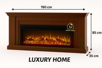 طاولة تلفزيون ديكور خشبية فاخرة مع مدفأة كهربائية...