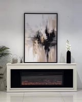 ديكور خشبية مع جهاز تدفئة مقاس 125 سم