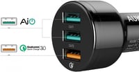 شاحن AUKEY سيارة 3مخارج بقوة 42 وات