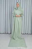 شرشف صلاة بكسرات أنيقة مشلح مع سجادة (اختر اللون)