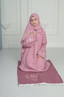 شرشف صلاة بناتي مطرز وسجادة - سحّاب