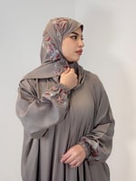 سحاب طقم شرشف صلاة مع سجاده اسفنجية رمادي غامق