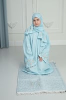 شرشف صلاة بناتي مطرز وسجادة - سحّاب