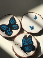 قاعدة كوب رسم يدوي -نمط فراشة-