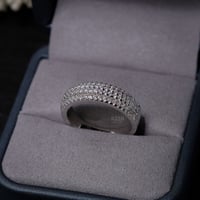 خاتم متين فضة عيار 925 وفصوص زركون